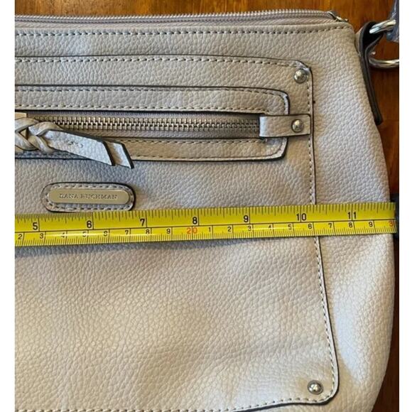 Beautiful Dana Buchman Pebled Leather‎ Off White Crossbody Bag - Picture 6 of 6